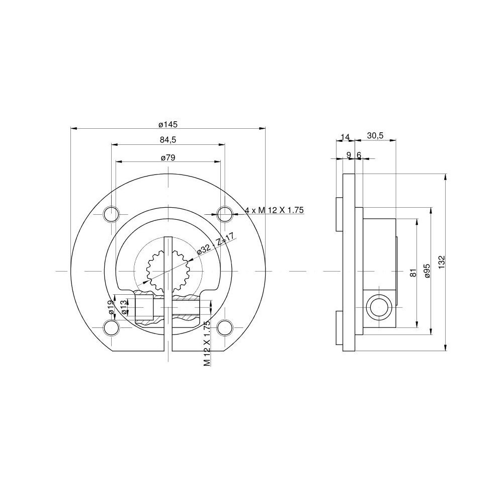 Piasta mocująca koła Claas