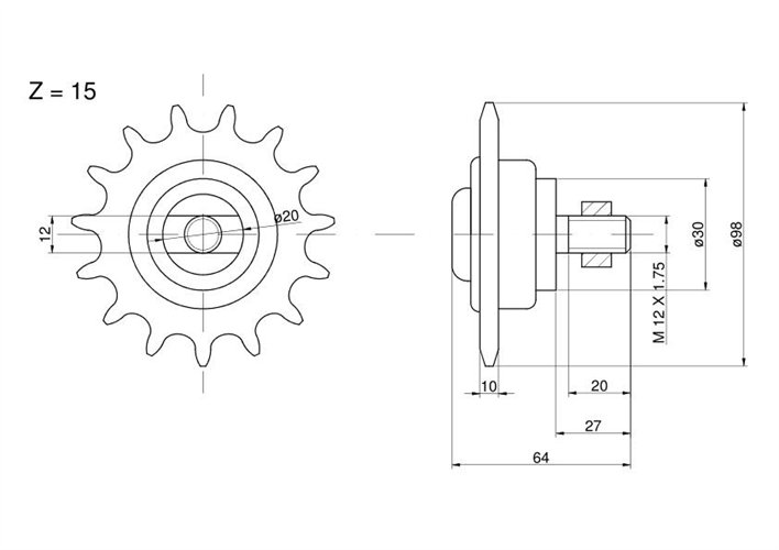 Zębatka D80xZ50 Claas