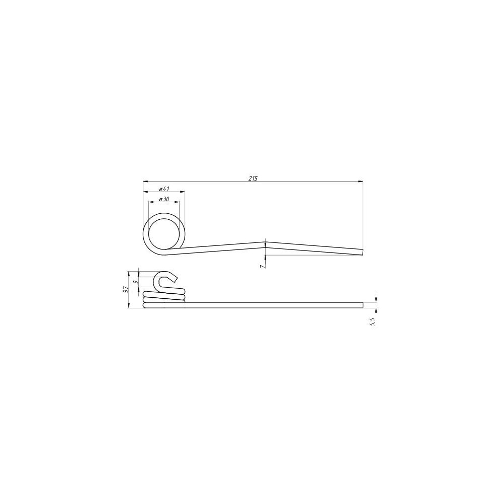 Palec sprężysty nagarniacza (motowideł) 800021.0 Claas