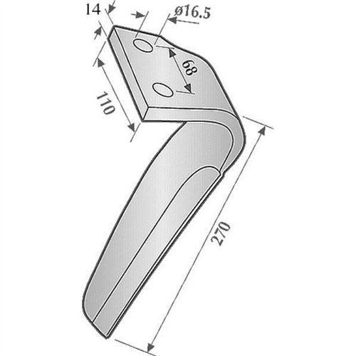 Ząb brony aktywnej prawy Kuhn 52549400