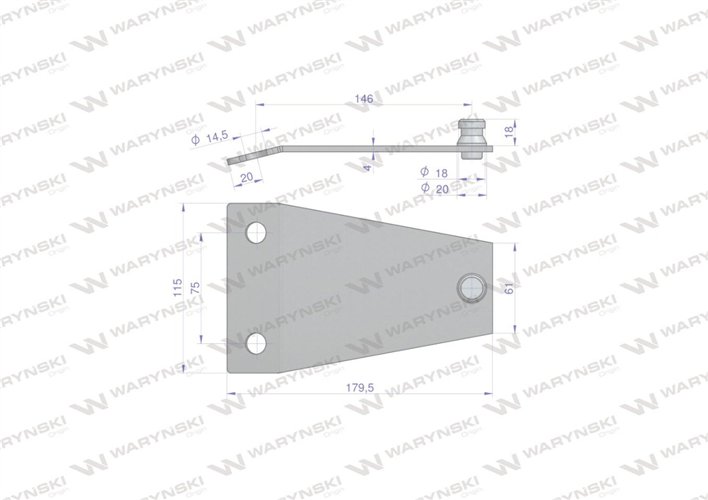 Trzymak noża kosiarka rotacyjna zastosowanie Pottinger CAT 190 / SIP Waryński