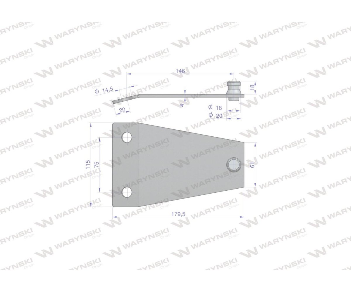 Trzymak noża kosiarka rotacyjna zastosowanie Pottinger CAT 190 / SIP Waryński