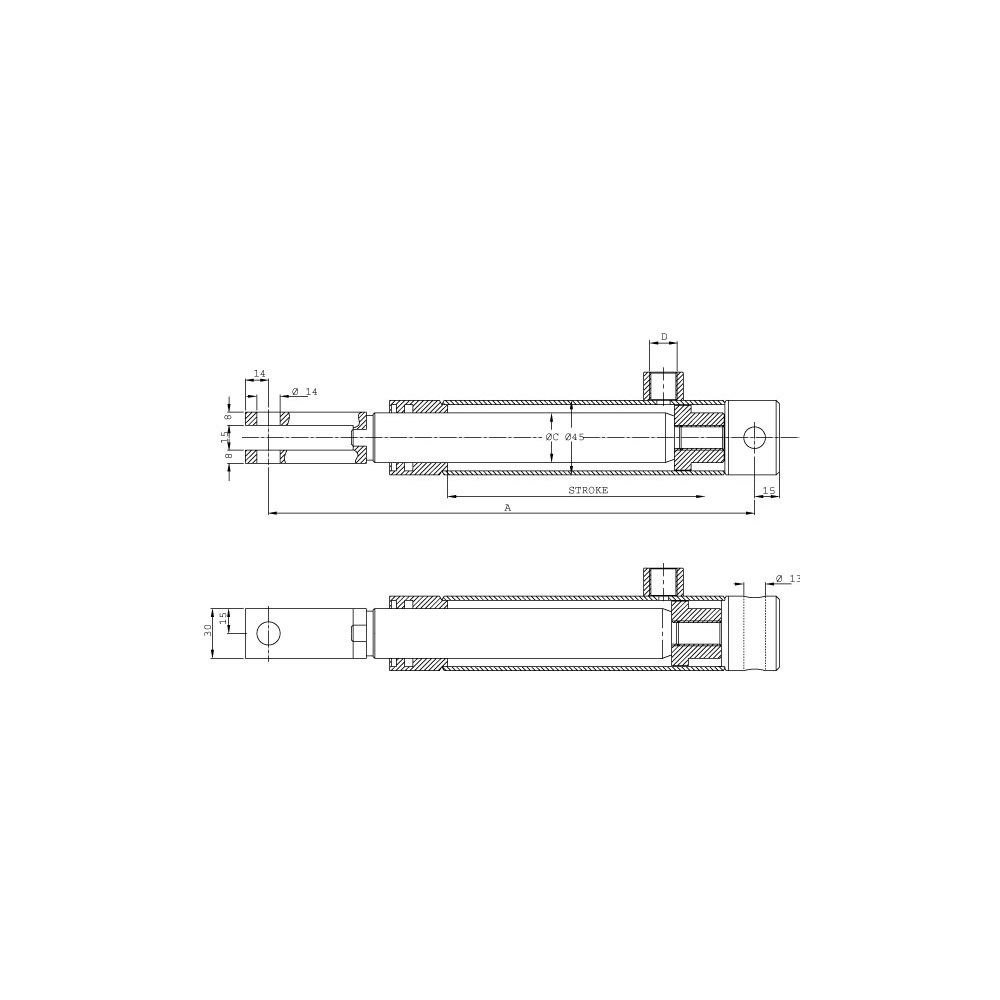 Siłownik hamulcowy hydrauliczny BC2080TH