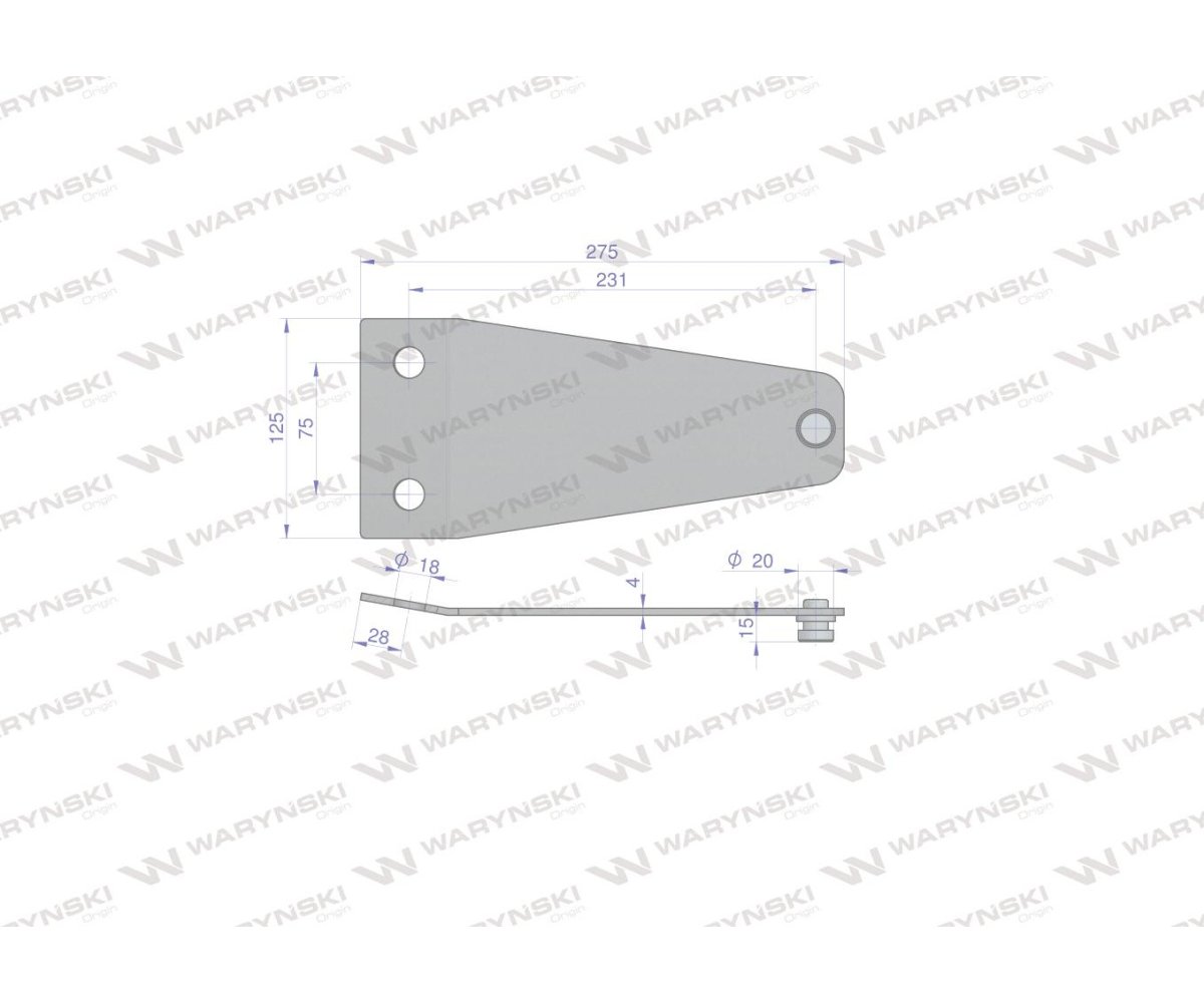 Trzymak noża kosiarka zastosowanie Deutz / Pottinger / Kverneland Waryński