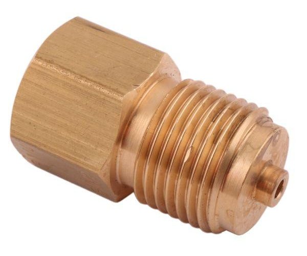 Złączka manometryczna gwint zewnętrzny G1/2" x gwint wewnętrzny G1/4" (mosiądz) POLMO