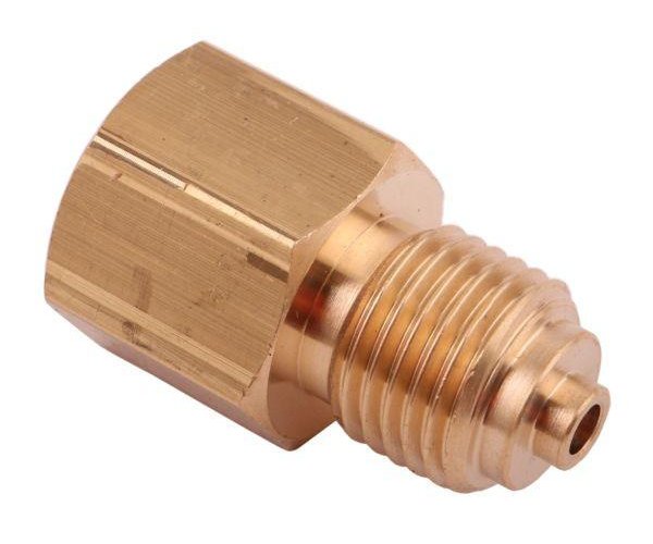 Złączka manometryczna gwint zewnętrzny G1/4" x gwint wewnętrzny M12x1.5 (mosiądz) POLMO