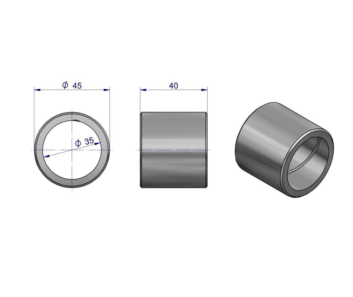 Tuleja wciskana korbowodu Prasa Kostka zamiennik Sipma