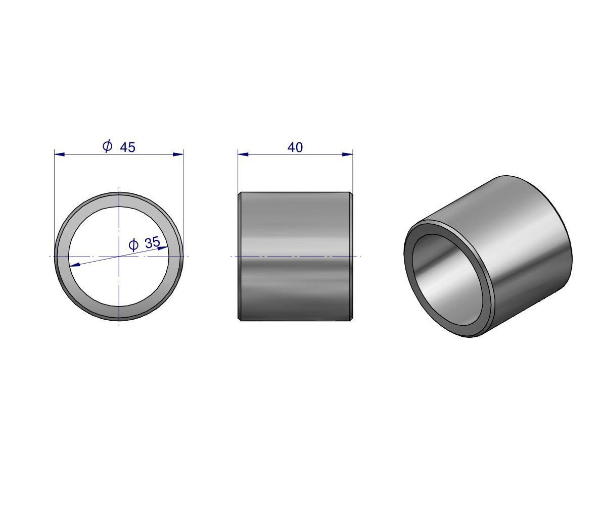 Tuleja łożyska nagarniacza Prasa Kostka Sipma