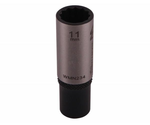 Nasadka dwunastokątna 1/4". 11 mm. długa. CrV50BV30. DIN 3124. Waryński