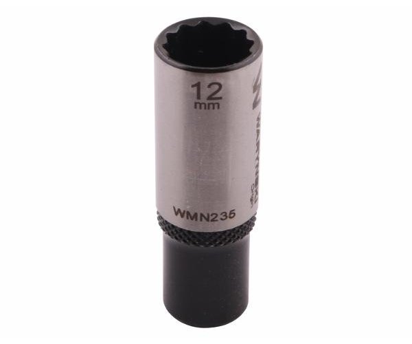 Nasadka dwunastokątna 1/4". 12 mm. długa. CrV50BV30. DIN 3124. Waryński