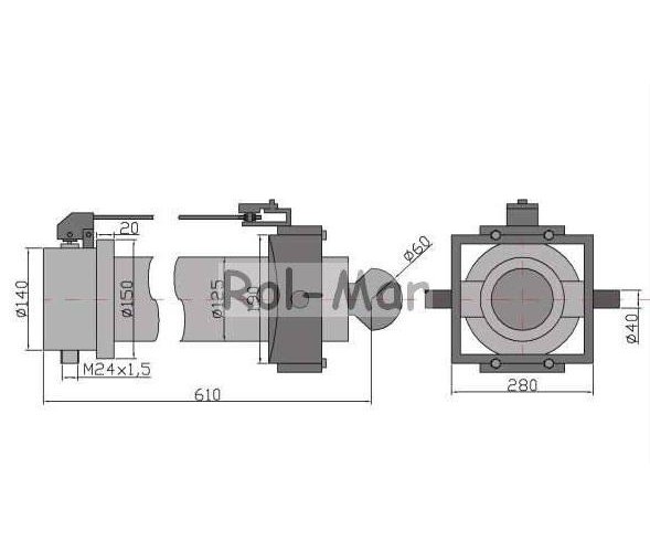 Cylinder hydrauliczny, siłownik CT-S158-75/3/1320 D-47/D-50 Przyczepa