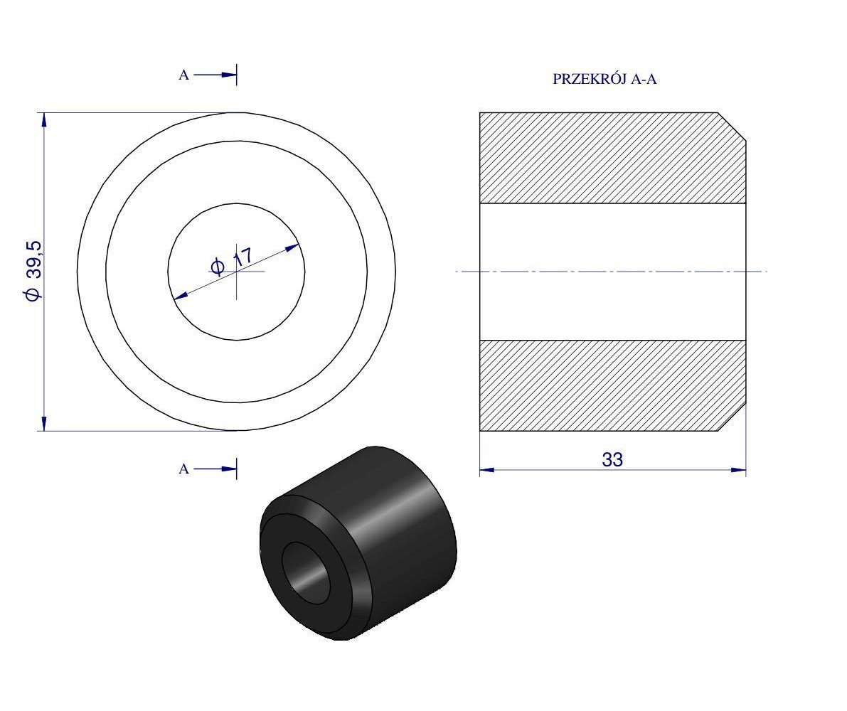 Resor. odbój gumowy 17x40x35 Przyczepa HL 69941225359