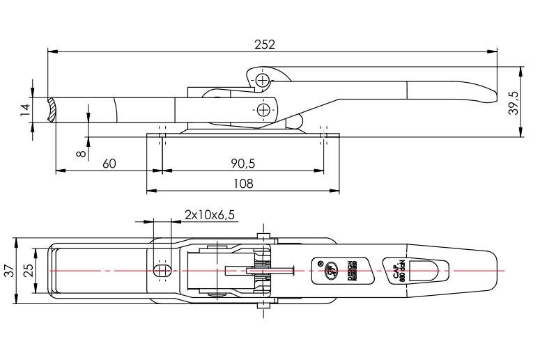 Spinacz zaczep do burt ZB-05AA 880kg zastosowanie przyczepka SPP