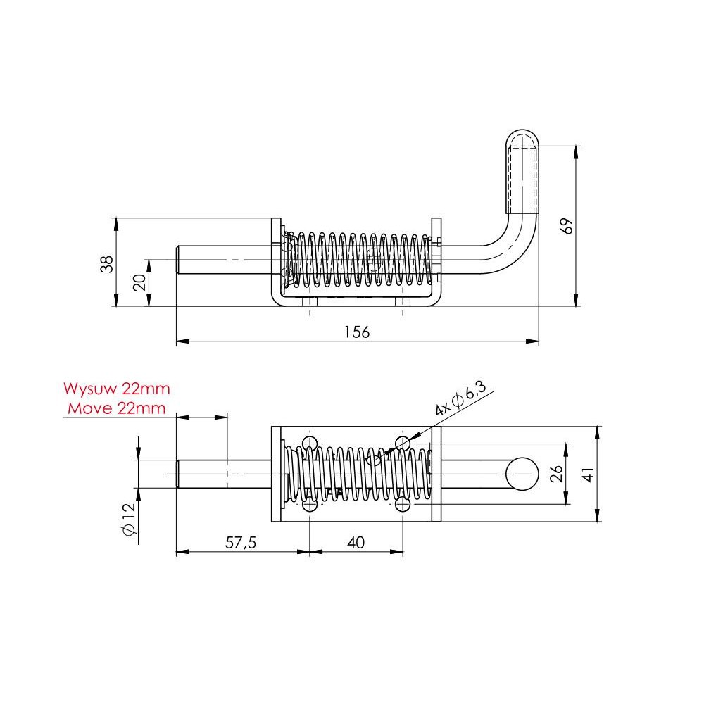 Spinacz zaczep do burt ZB-08 600kg zastosowanie przyczepka SPP