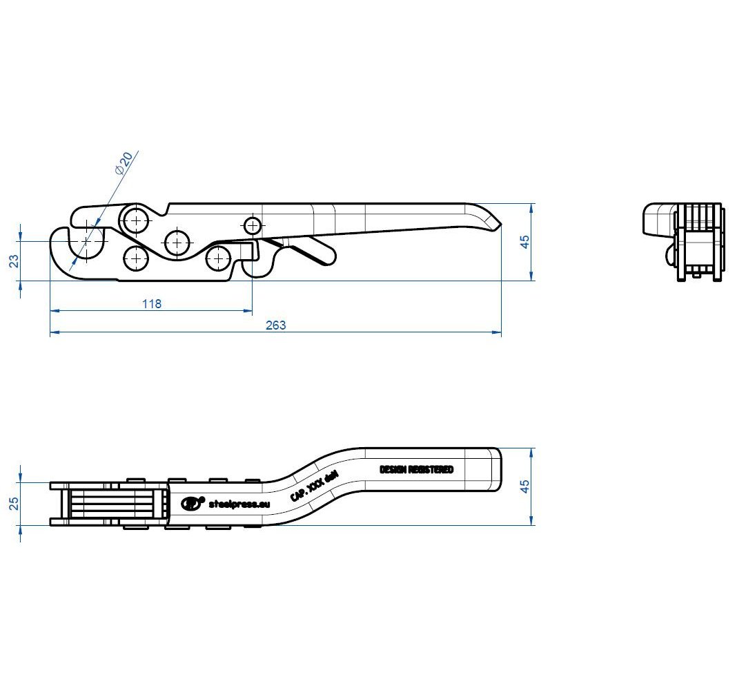 Spinacz zaczep do burt prawy ZB-18R rolniczy zastosowanie przyczepa SPP
