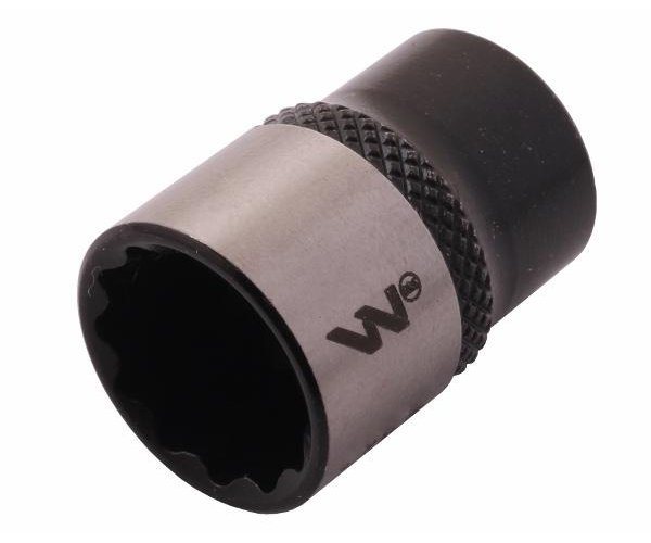 Nasadka dwunastokątna 1/4". 12 mm. CrV50BV30. DIN 3124. Waryński