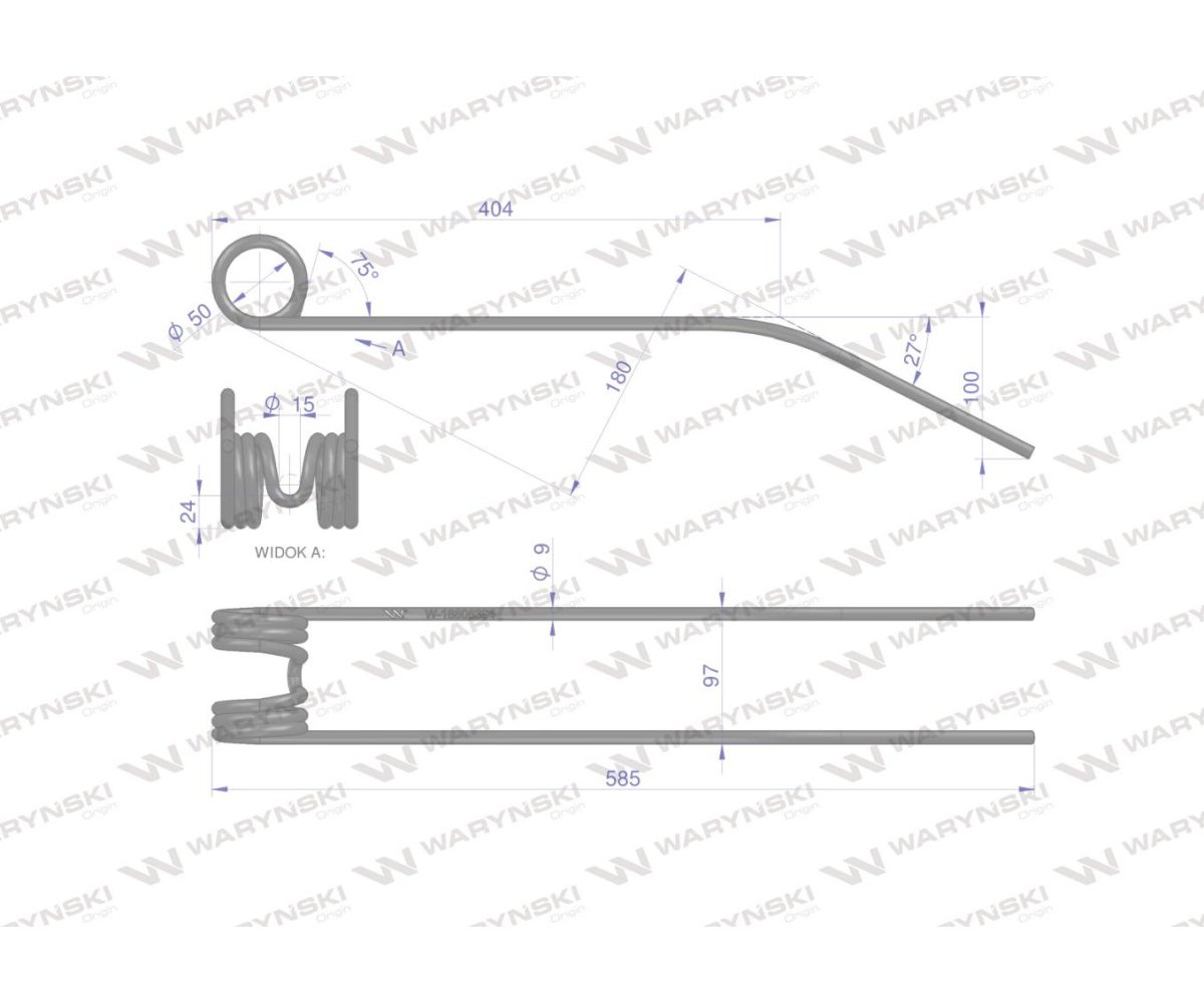 Palec zgrabiarka zastosowanie Deutz Fahr WARYŃSKI W-16606394