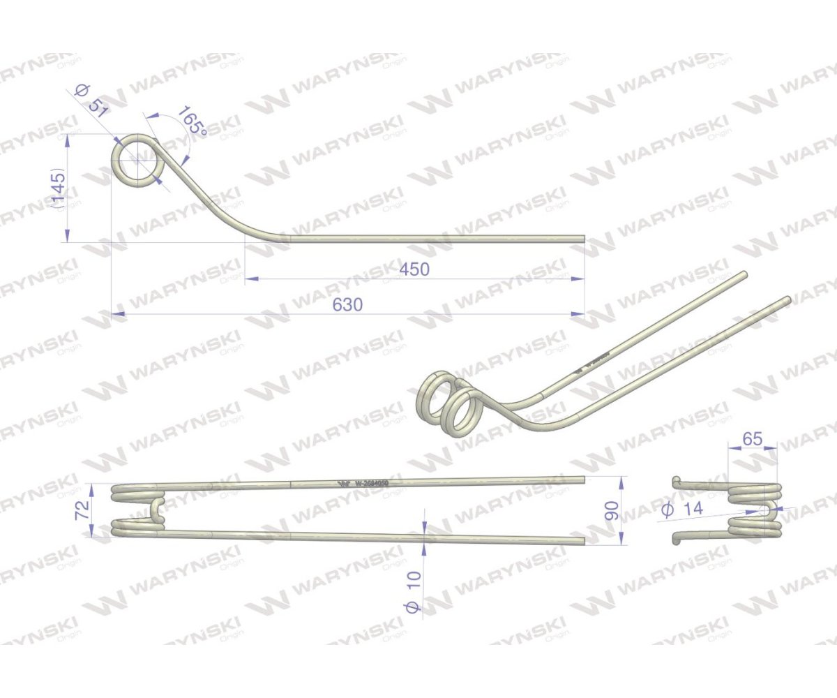 Palec zgrabiarki pokosowej zastosowanie Krone Swadro Waryński