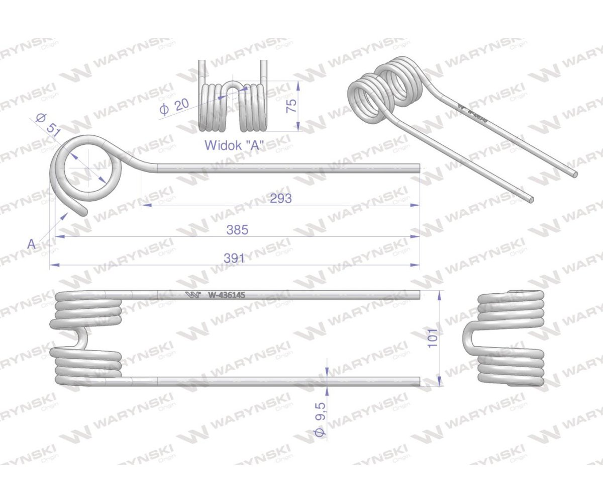 Palec przetrząsaczo-zgrabiarki zastosowanie Pottinger Waryński