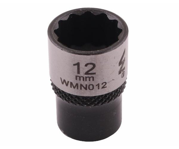 Nasadka dwunastokątna 1/4". 12 mm. CrV50BV30. DIN 3124. Waryński