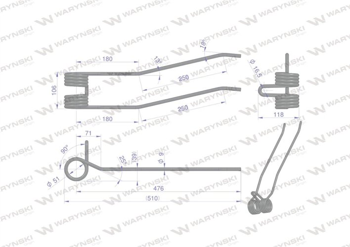 Palec zgrabiarka zastosowanie Kuhn WARYŃSKI W-57644010