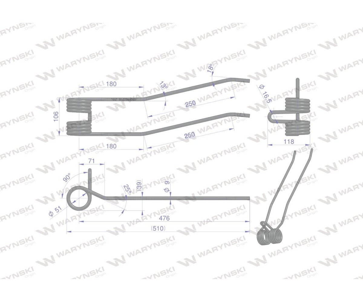 Palec zgrabiarka zastosowanie Kuhn WARYŃSKI W-57644010