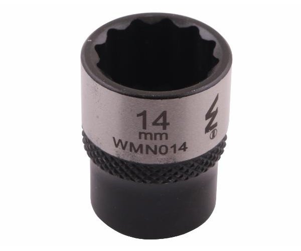 Nasadka dwunastokątna 1/4". 14 mm. CrV50BV30. DIN 3124. Waryński