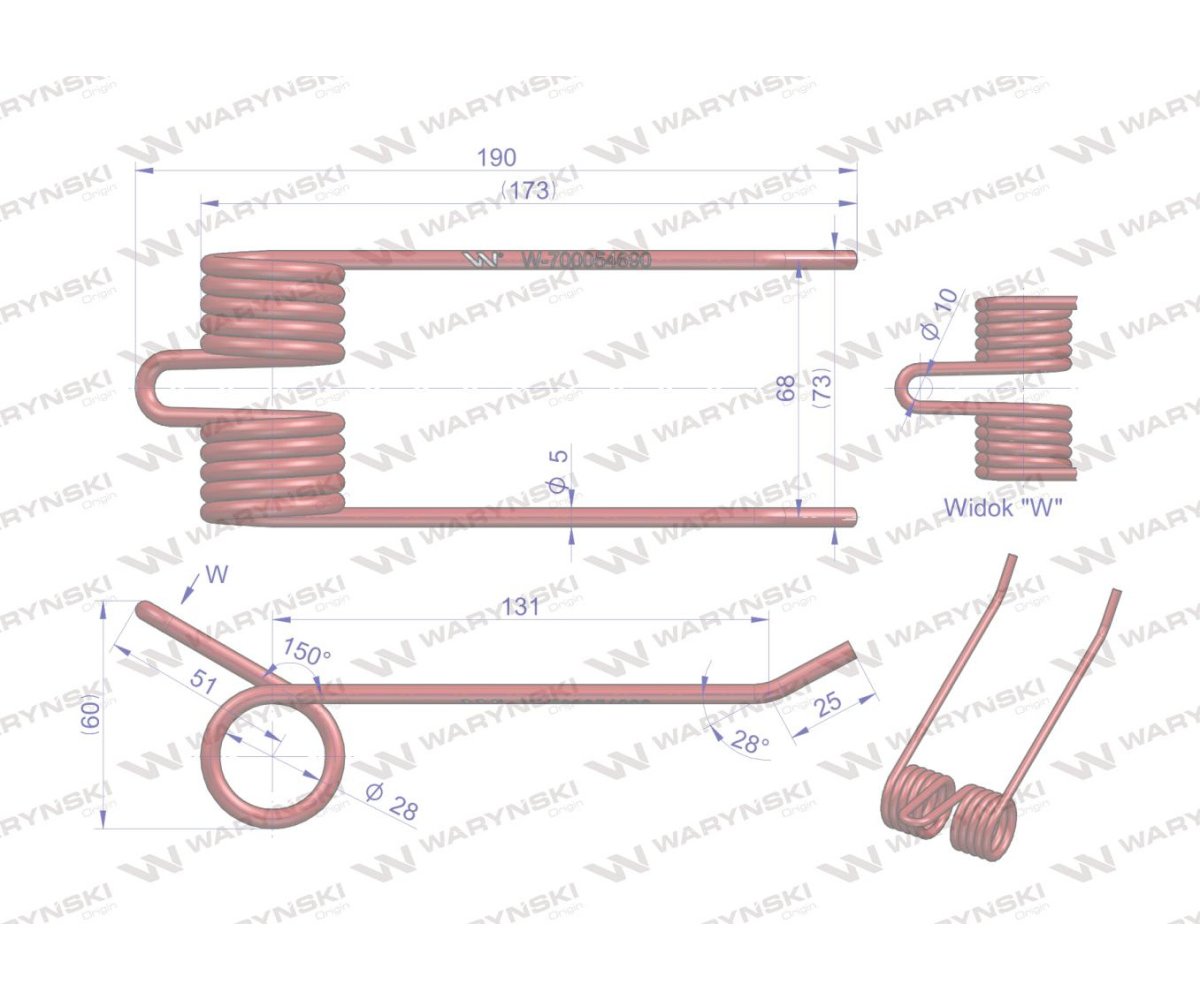 Palec podbieracza zastosowanie HESSTON 700054690 Waryński