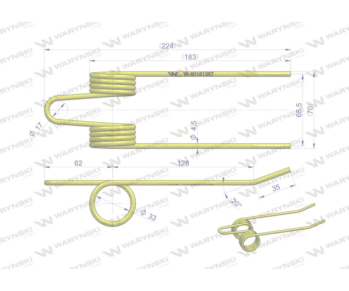 Palec podbieracza zastosowanie NEW HOLLAND 80161367 Waryński