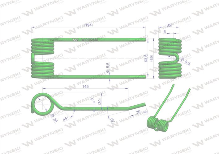 Palec podbieracza zastosowanie Claas 9182380 Waryński