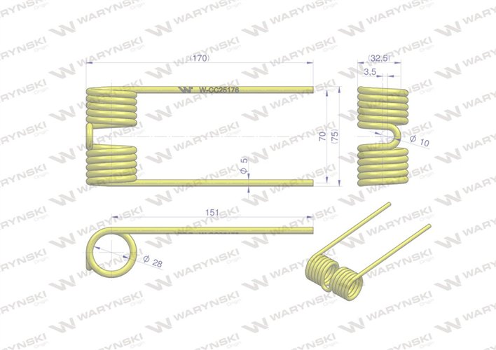 Palec podbieracza zastosowanie John Deere CC25176 Waryński