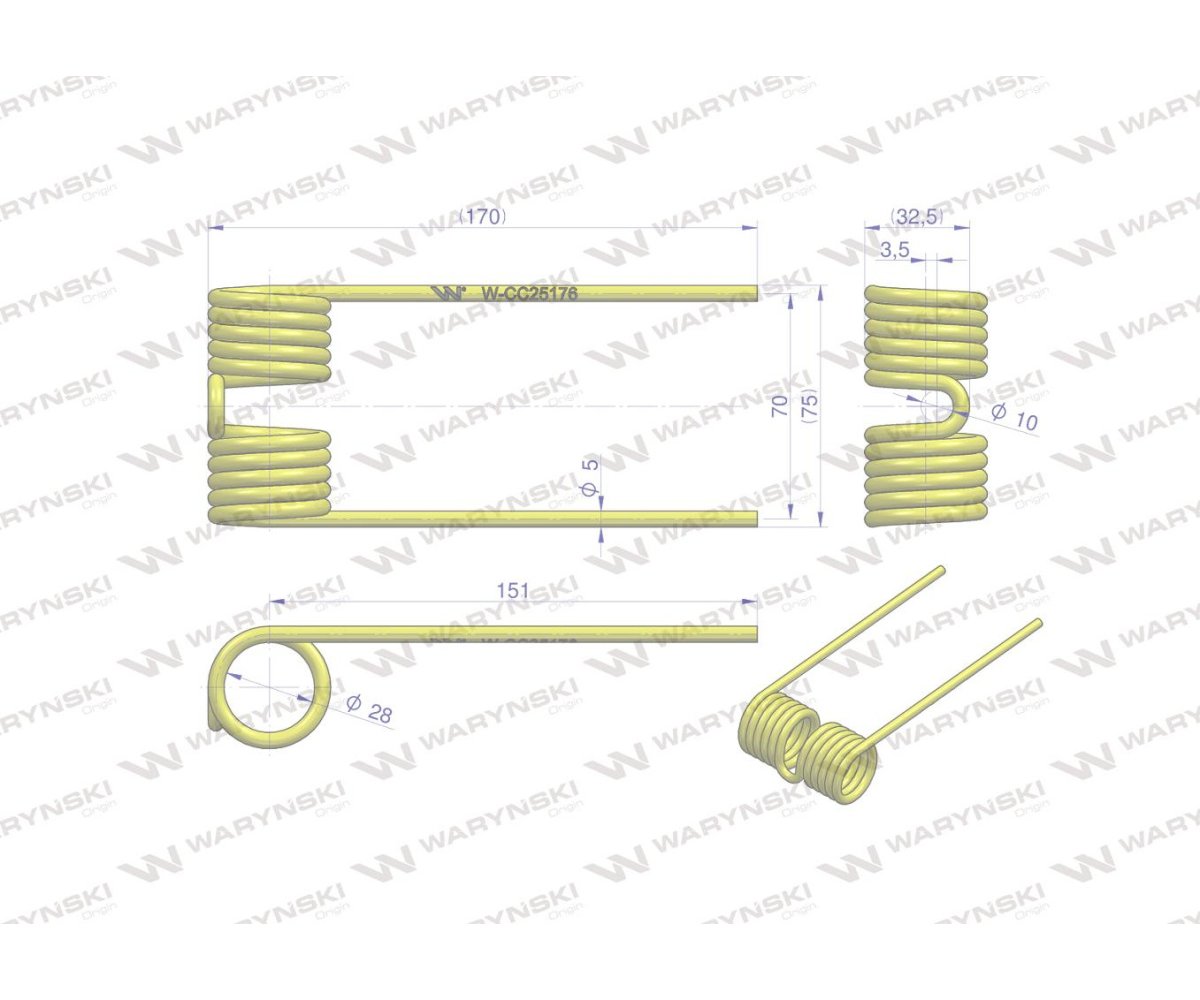 Palec podbieracza zastosowanie John Deere CC25176 Waryński