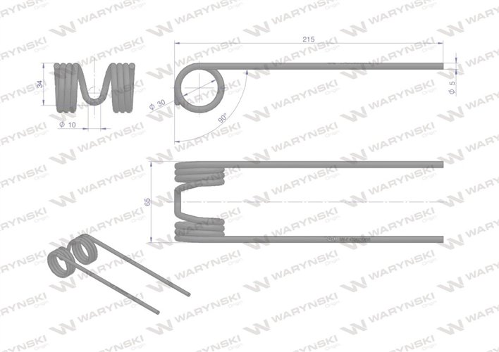 Palec podbieracza zastosowanie John Deere DC203086 Waryński
