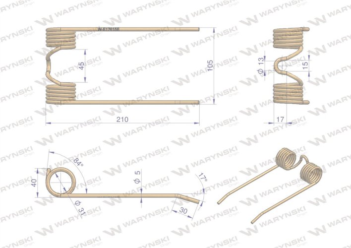 Palec podbieracza zastosowanie John Deere E17615E Waryński