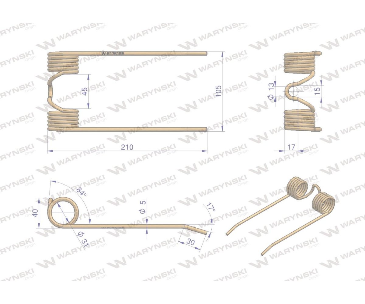 Palec podbieracza zastosowanie John Deere E17615E Waryński