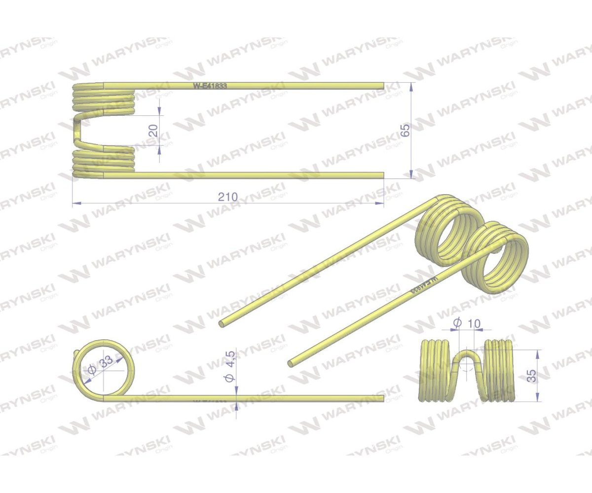 Palec podbieracza zastosowanie John Deere E41833 Waryński