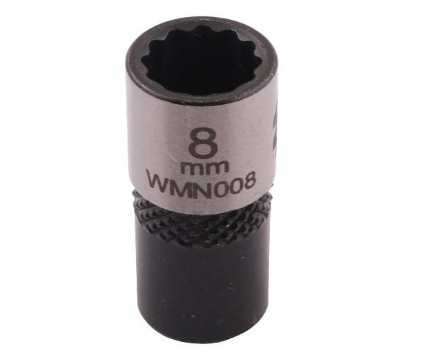 Nasadka dwunastokątna 1/4". 8 mm. CrV50BV30. DIN 3124. Waryński