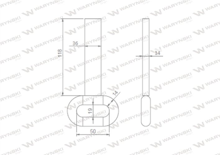Łańcuch 35-l. 36x118x14 wsuwany klasa 5 Rozrzutnik Tytan Waryński