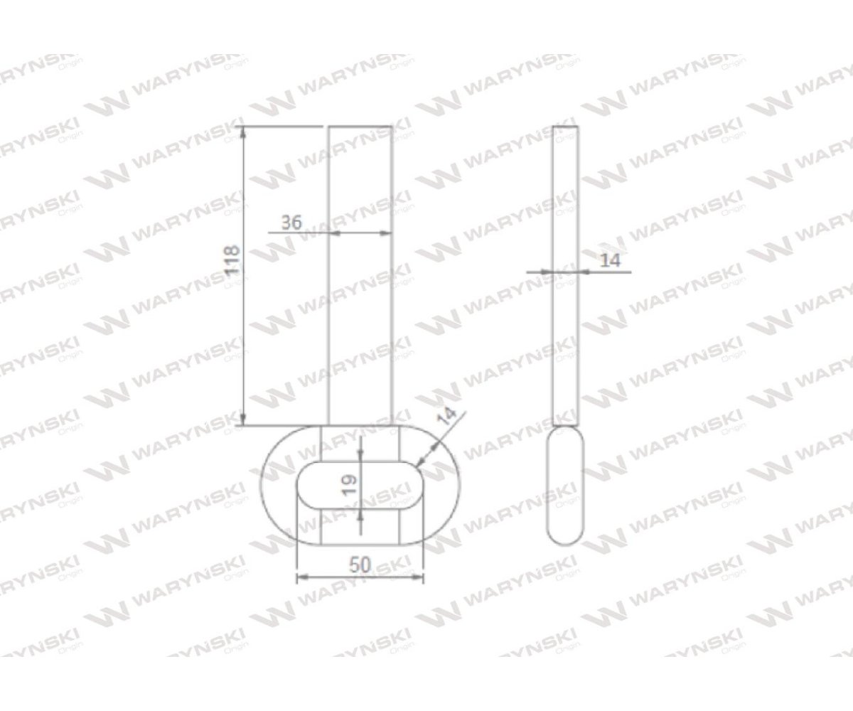 Łańcuch 35-l. 36x118x14 wsuwany klasa 5 Rozrzutnik Tytan Waryński