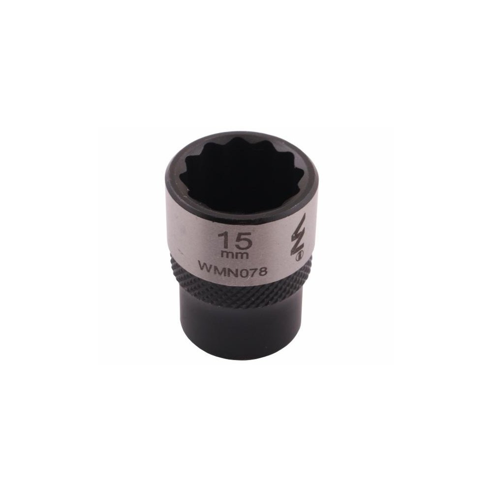 Nasadka dwunastokątna 3/8". 15 mm. CrV50BV30. DIN 3124. Waryński