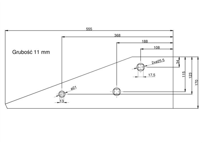 Płoza krótka Kverneland Vulcan
