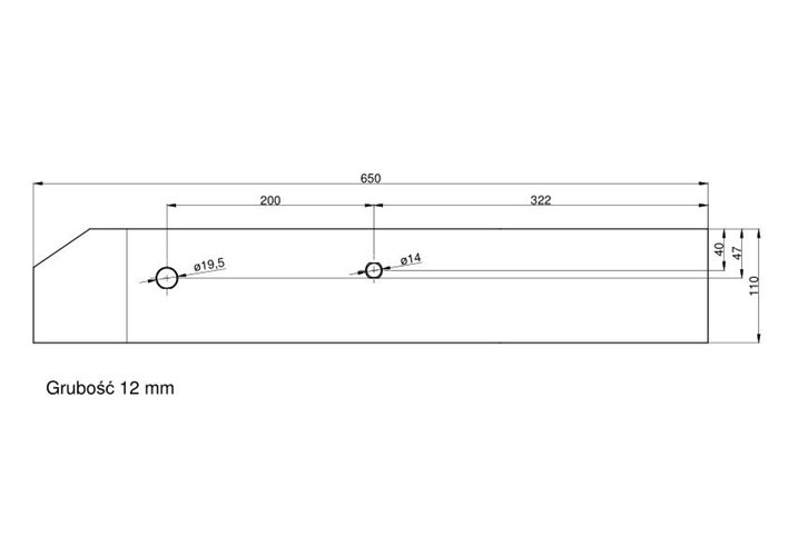 Płoza długa prawa Kverneland Vulcan