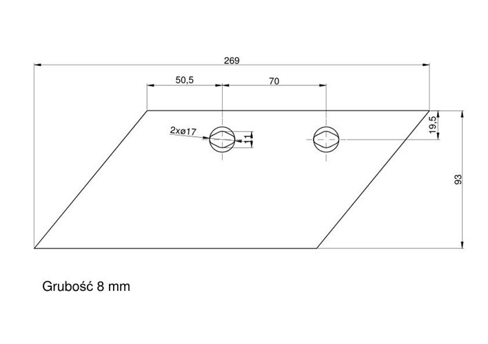 Lemiesz przedpłużka lewy Kverneland. Vulcan