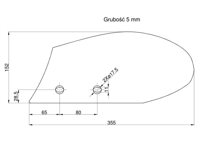 Odkładnia przedpłużka lewa Kverneland Vulcan