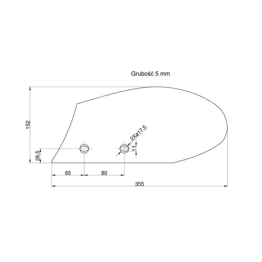 Odkładnia przedpłużka lewa Kverneland Vulcan