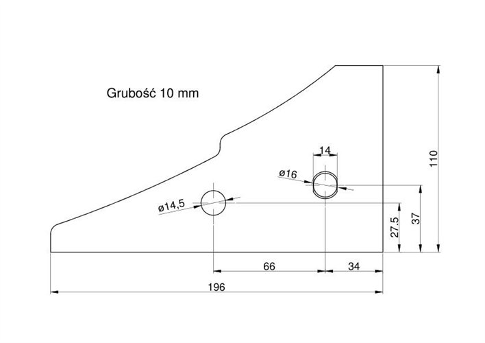 Piętka płozy prawa Kuhn Vulcan