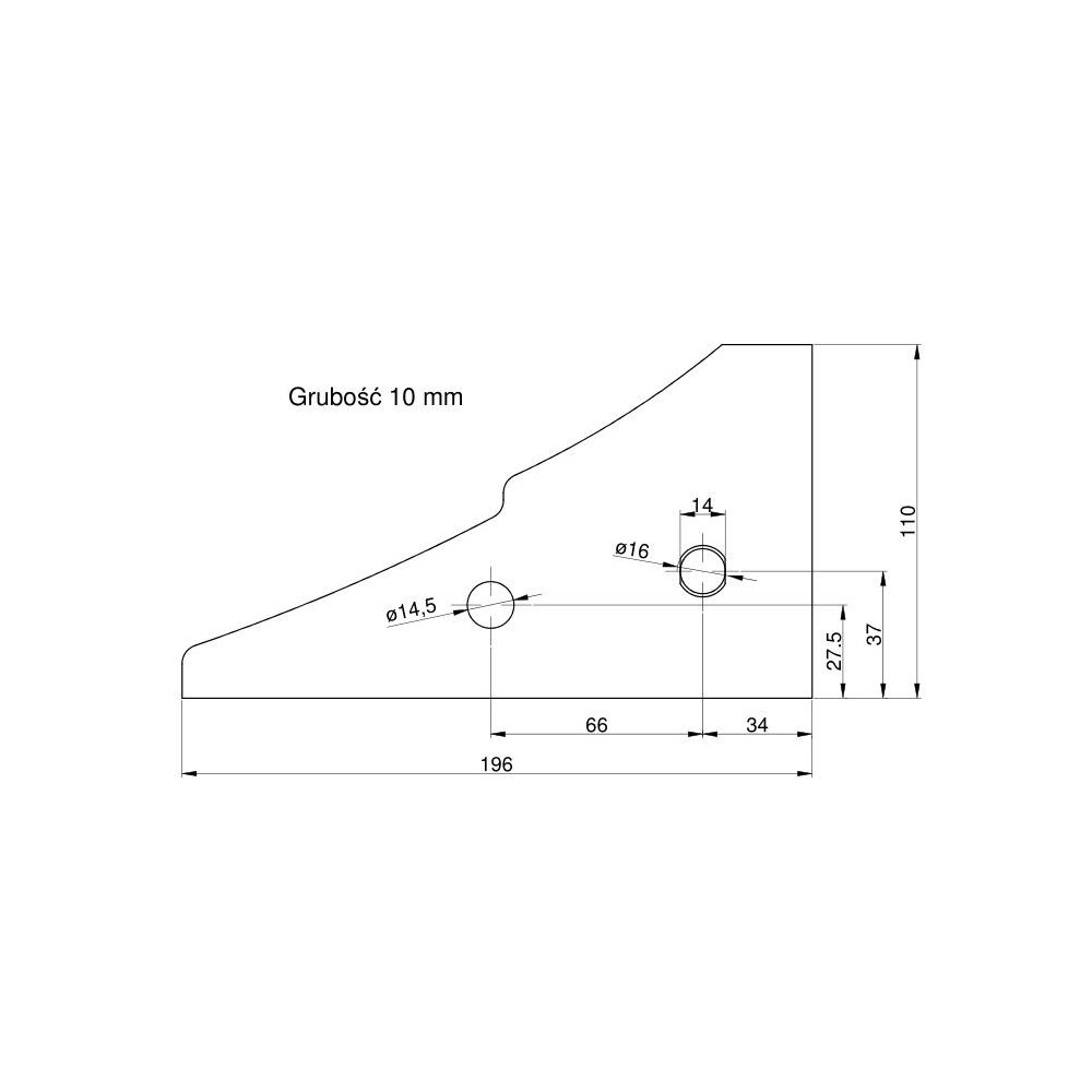 Piętka płozy prawa Kuhn Vulcan