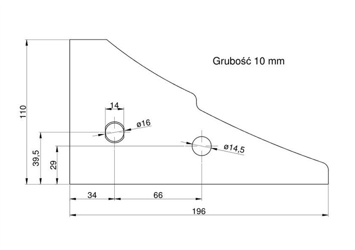 Piętka płozy lewa Kuhn Vulcan