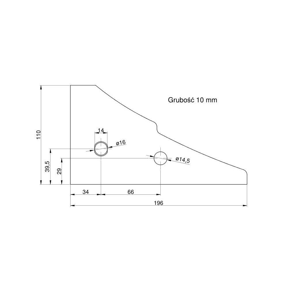 Piętka płozy lewa Kuhn Vulcan