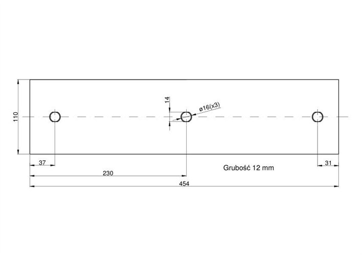 Płoza długa dwustronna 761108 Kuhn Vulcan